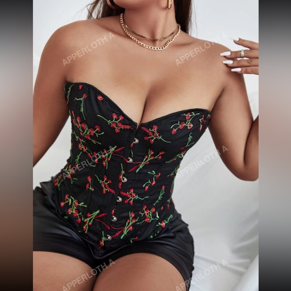 Women floral corset 3x